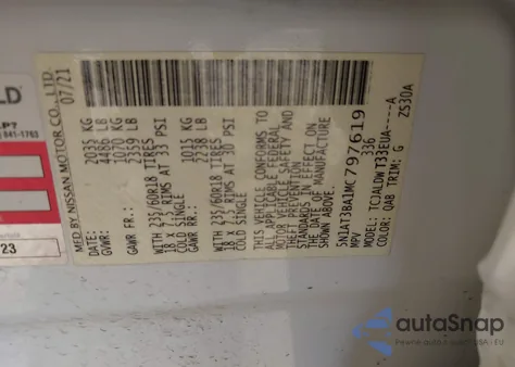 2021 Nissan Rogue Sv Fwd from USA, damaged, VIN 5N1AT3BA1MC797619